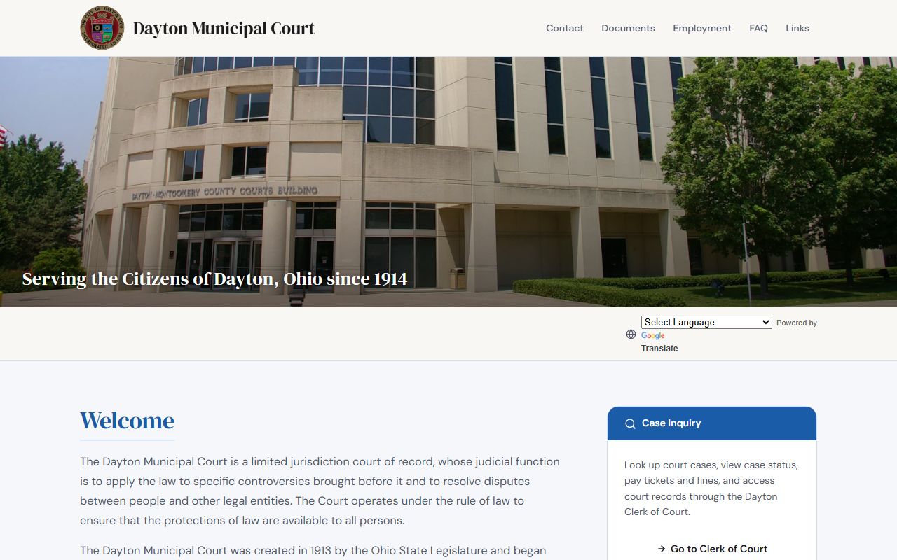 Dayton Municipal Court 72 hour booking records search