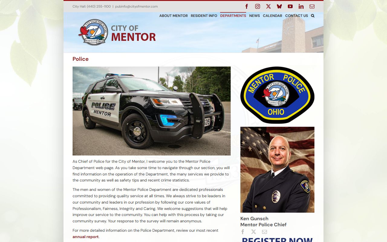 Mentor 72 hour booking police department website