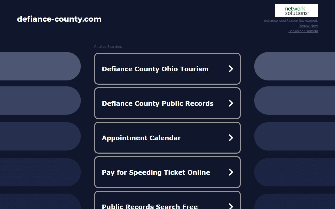 Defiance County 72 hour booking clerk of courts