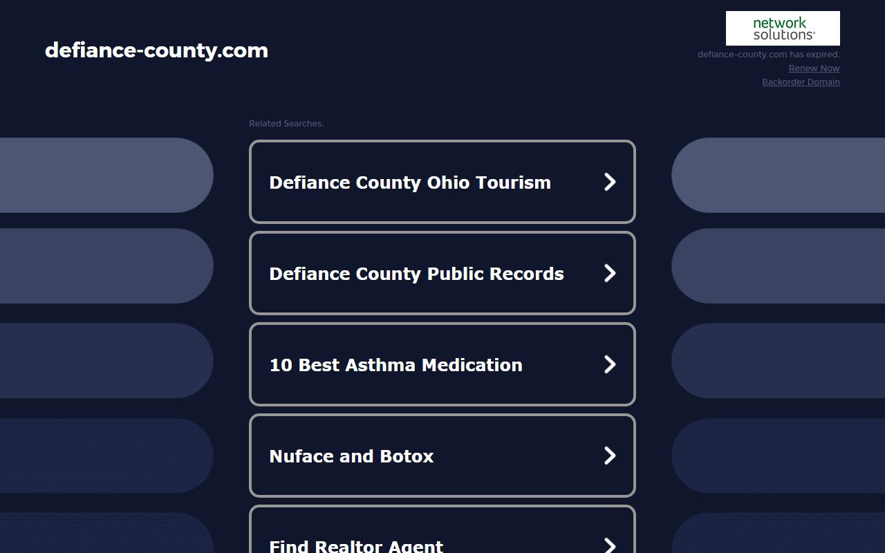 Defiance County 72 hour booking sheriff website