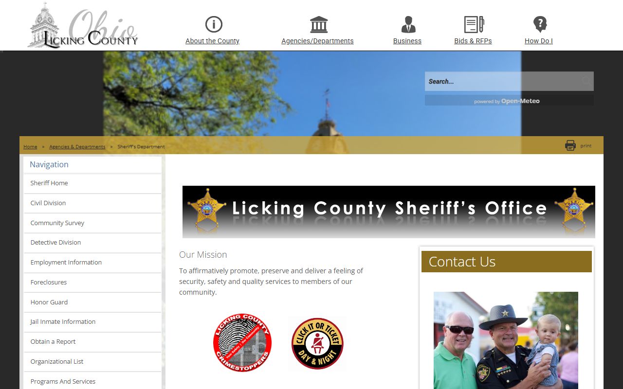 Licking County Sheriff website for 72 hour booking records