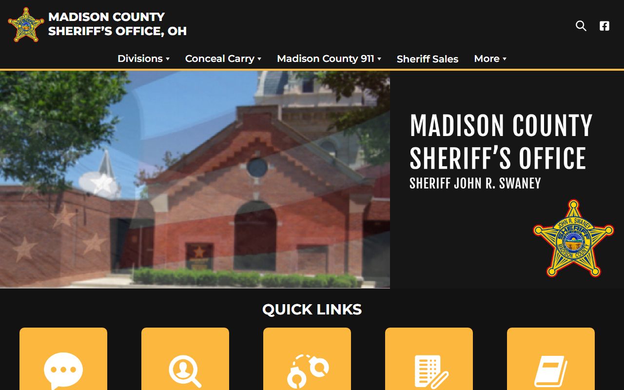 Madison County 72 hour booking sheriff website