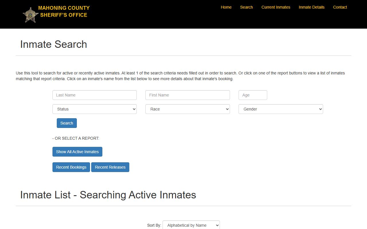 Mahoning County inmate search 72 hour booking