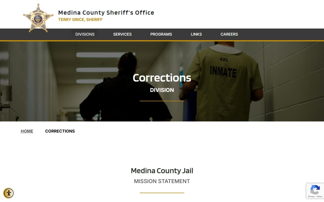 Medina County 72 hour booking corrections division