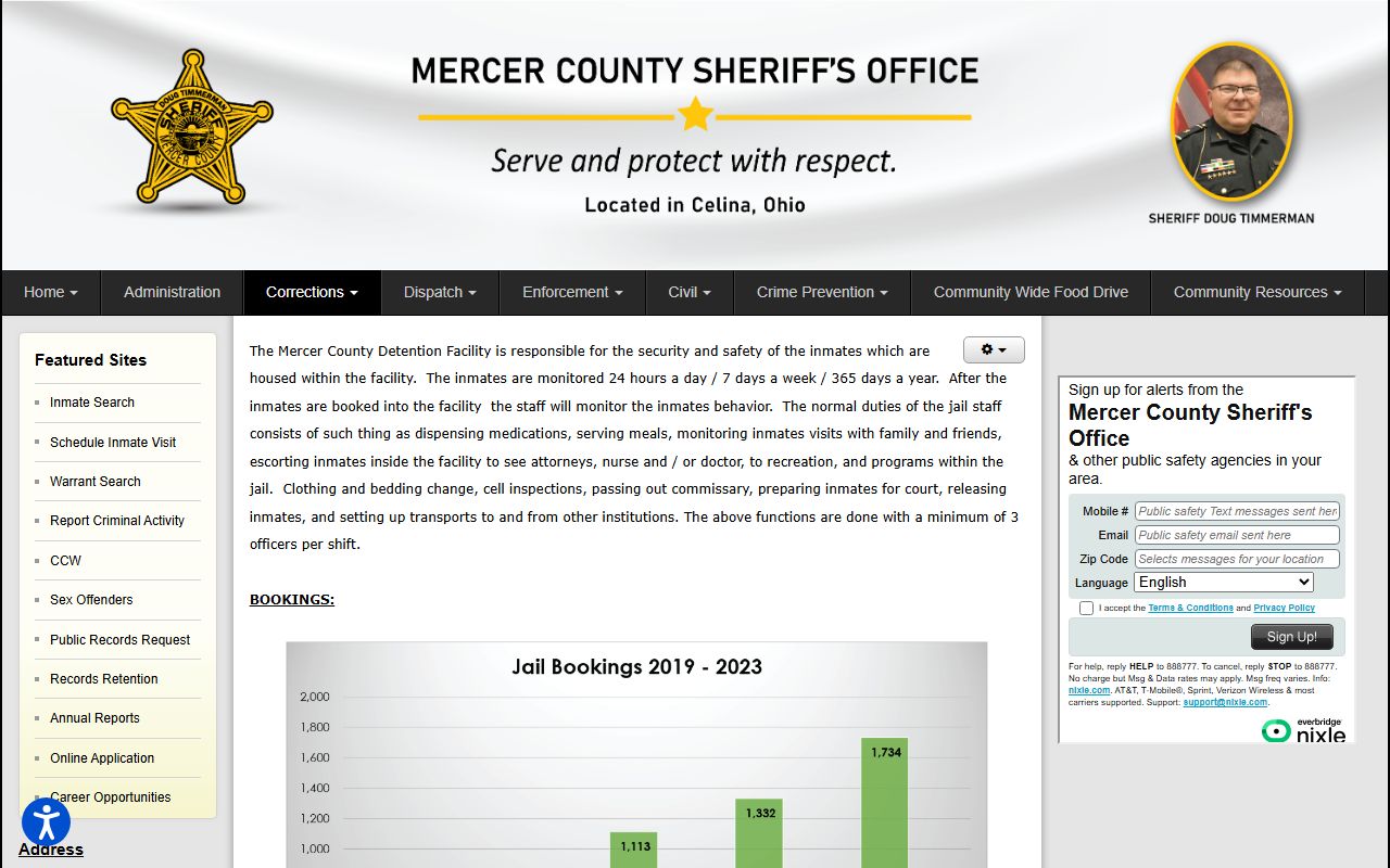 Mercer County 72 hour booking corrections division