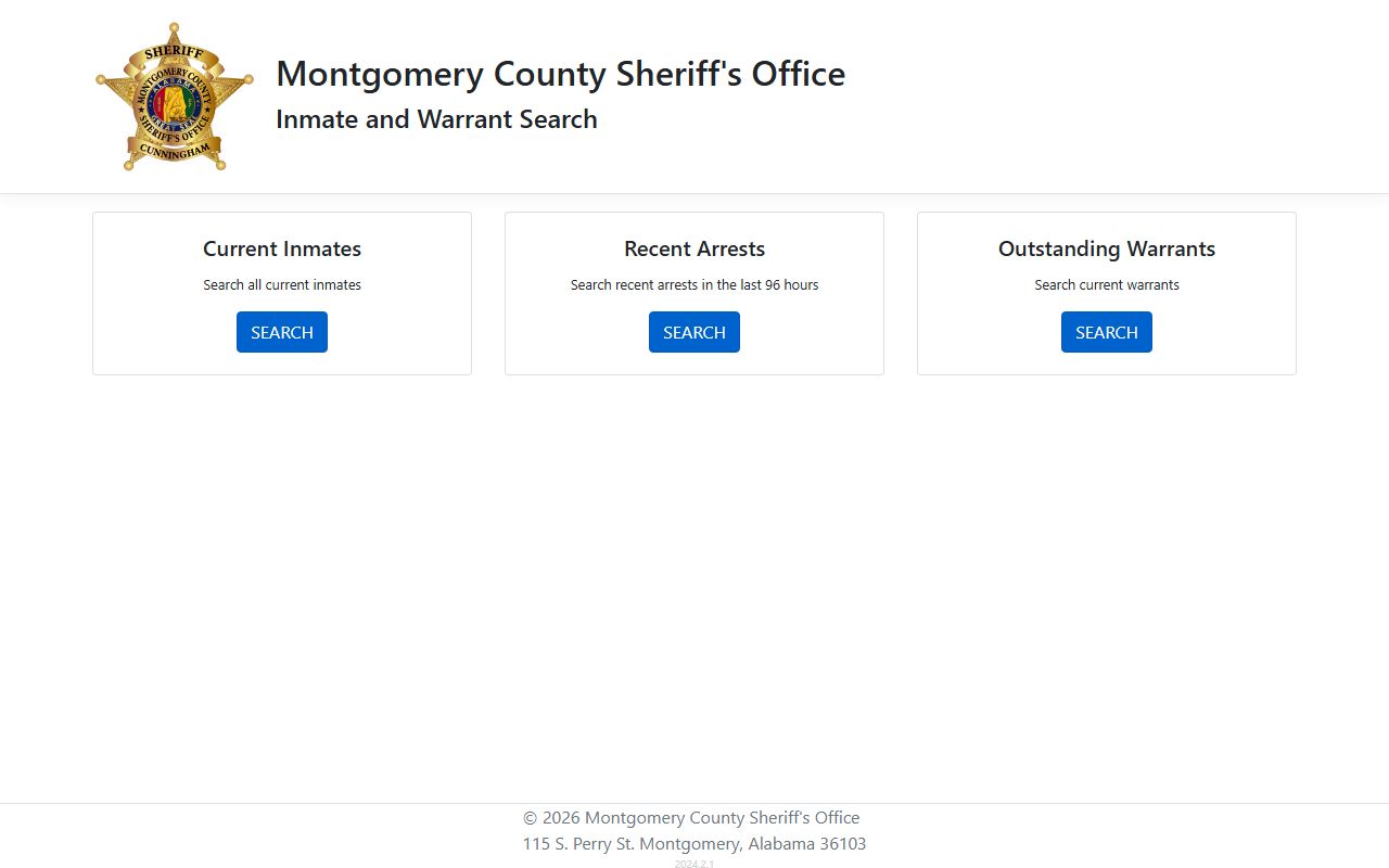 Montgomery County 72 hour booking jail portal