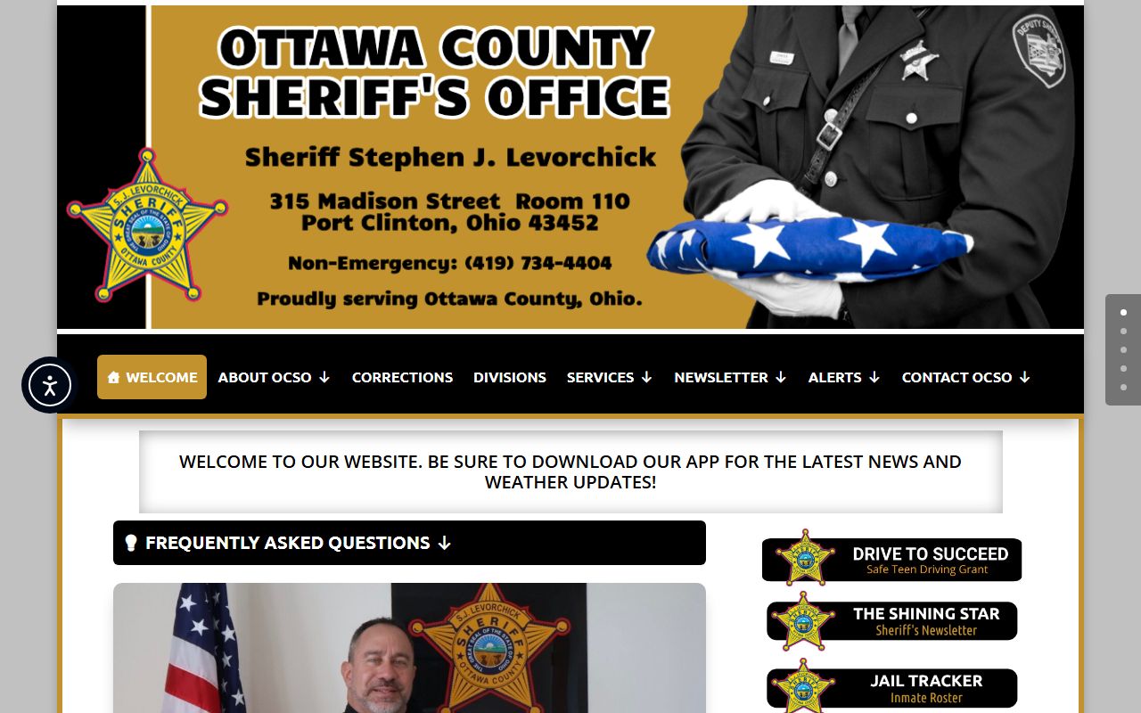 Ottawa County Sheriff's Office website for 72 hour booking
