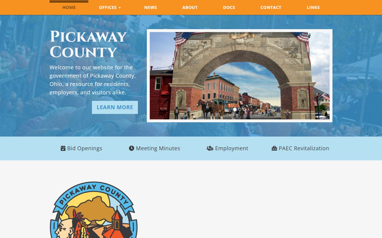 Pickaway County Ohio portal for 72 hour booking and public records