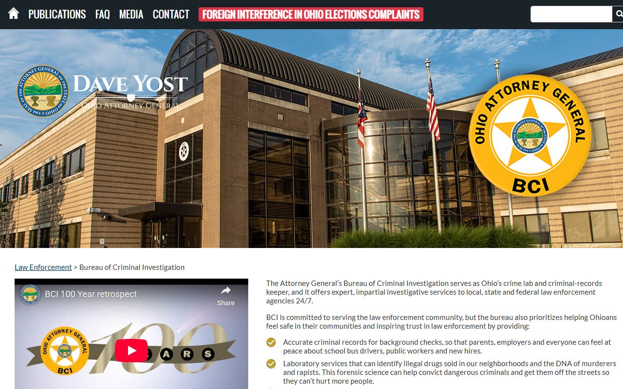 Ohio Bureau of Criminal Investigation 72 hour booking records