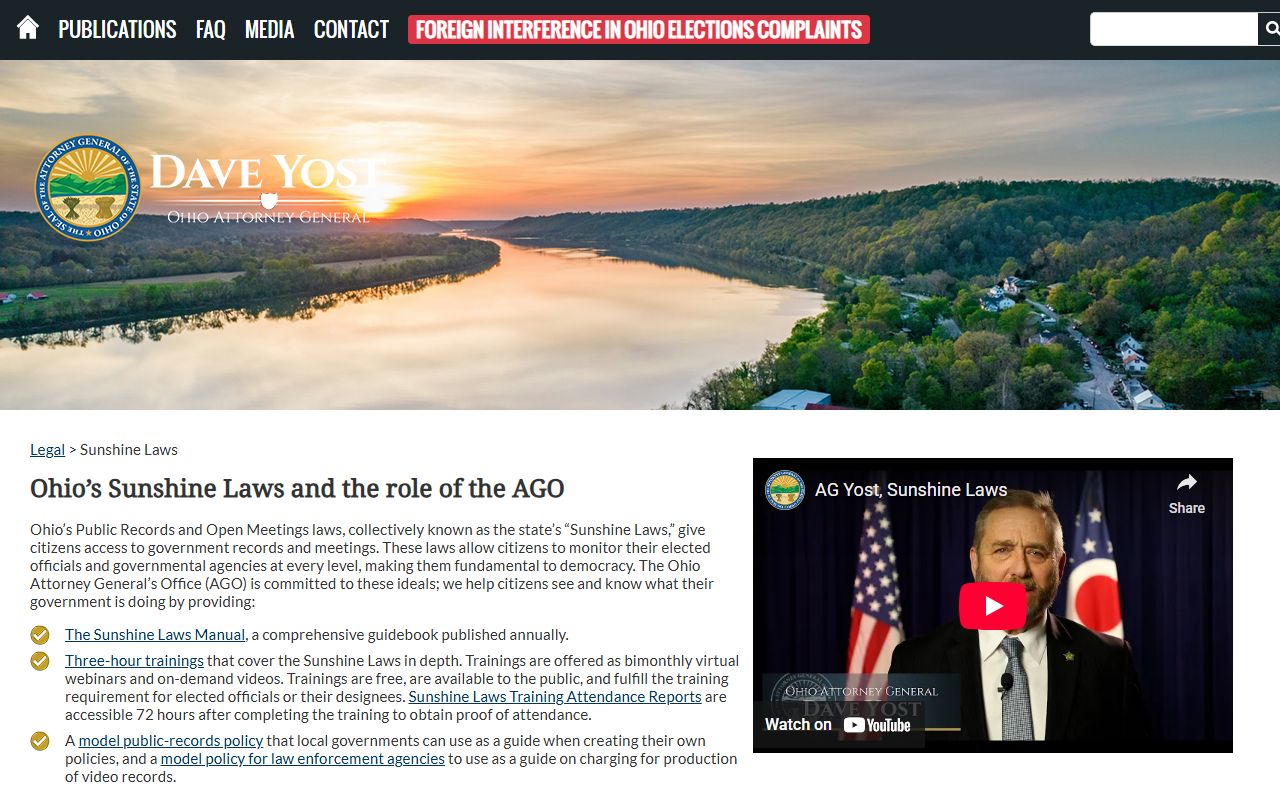 Ohio Sunshine Laws Manual for 72 hour booking record access